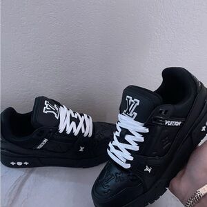 Louis Vuitton Monogram Black and White Sneakers